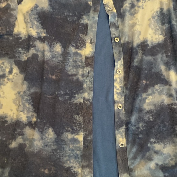 LOGO by Lori Goldstein TIe Dye 3 Piece Set 2 Tanks & Cardigan Twilight Blue M - Picture 8 of 16